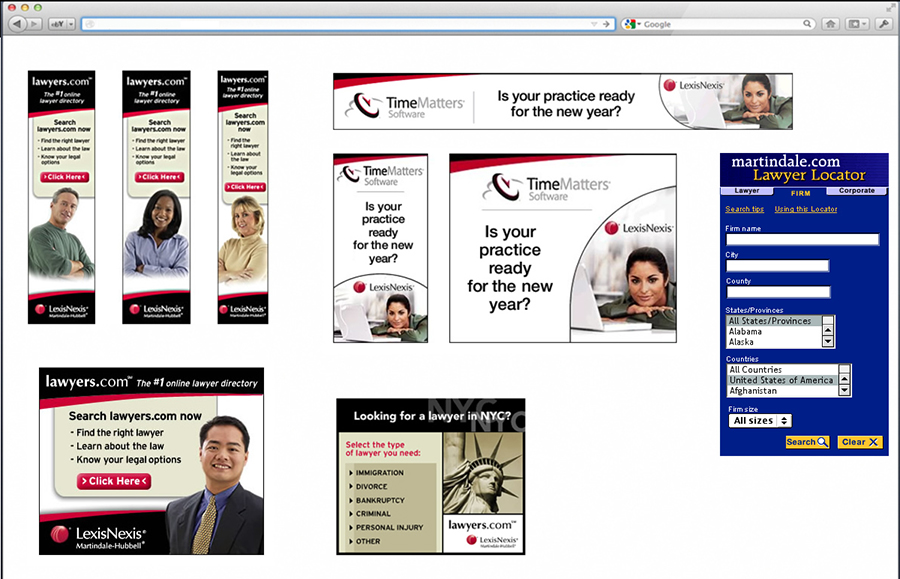 Lexis ad banner campaign