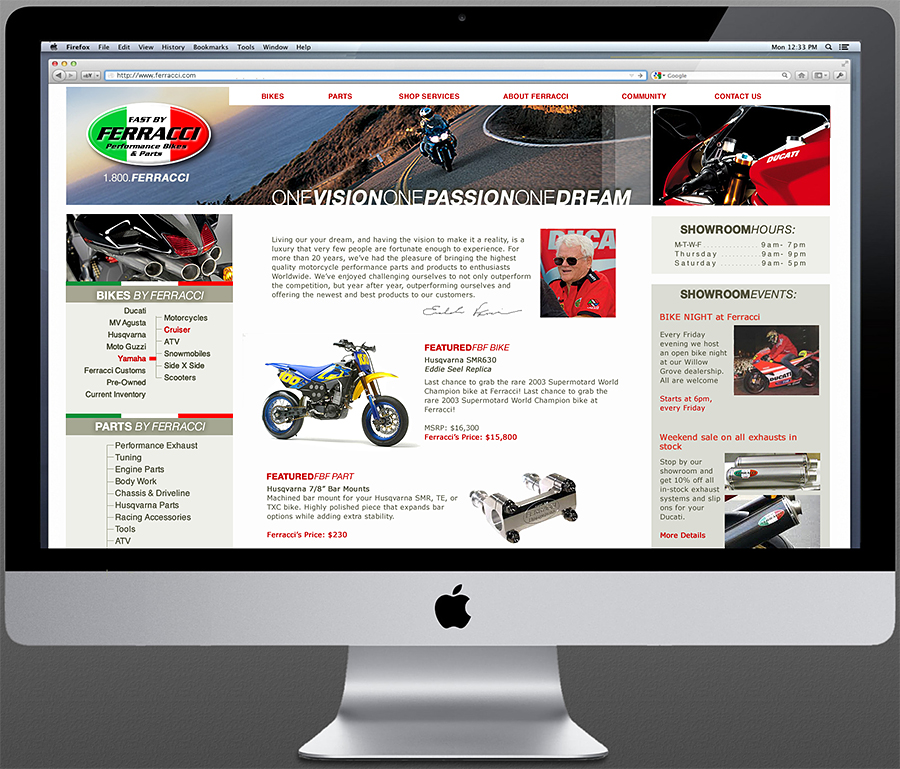 motorcycle dealer web design 2